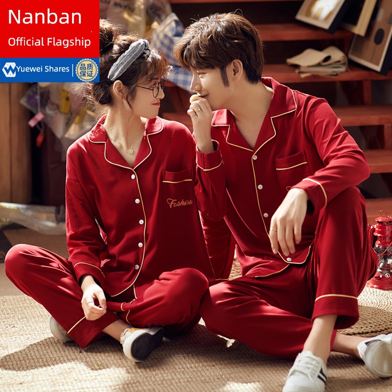 NGGGN newly-married lovers pure cotton Benmingnian pajamas
