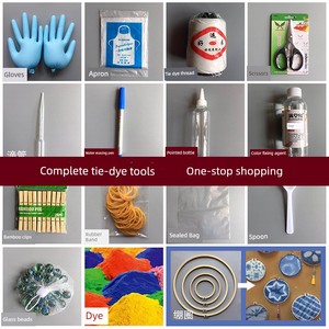 Tie-Dye Wax Dyeing Tools and Materials, Modeling Board, Ice Cream Sticks, Rubber Bands, Gloves, Dropper Tube, Pointed Bo