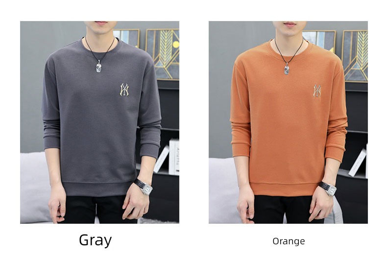 dandy autumn leisure time white Round neck Sweater
