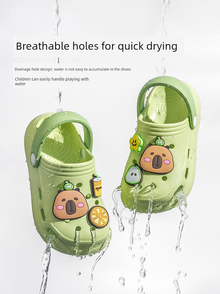 Pig Daddy Capibara Children's Summer Slippers for Boys, Non-Slip Home Sandals for Older Children, Beach Clogs for Girls — 3