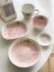 Anmu Liangpin ins pink tender strawberry hand-painted underglaze colored ceramic plate rice bowl pot home cute girl tableware
