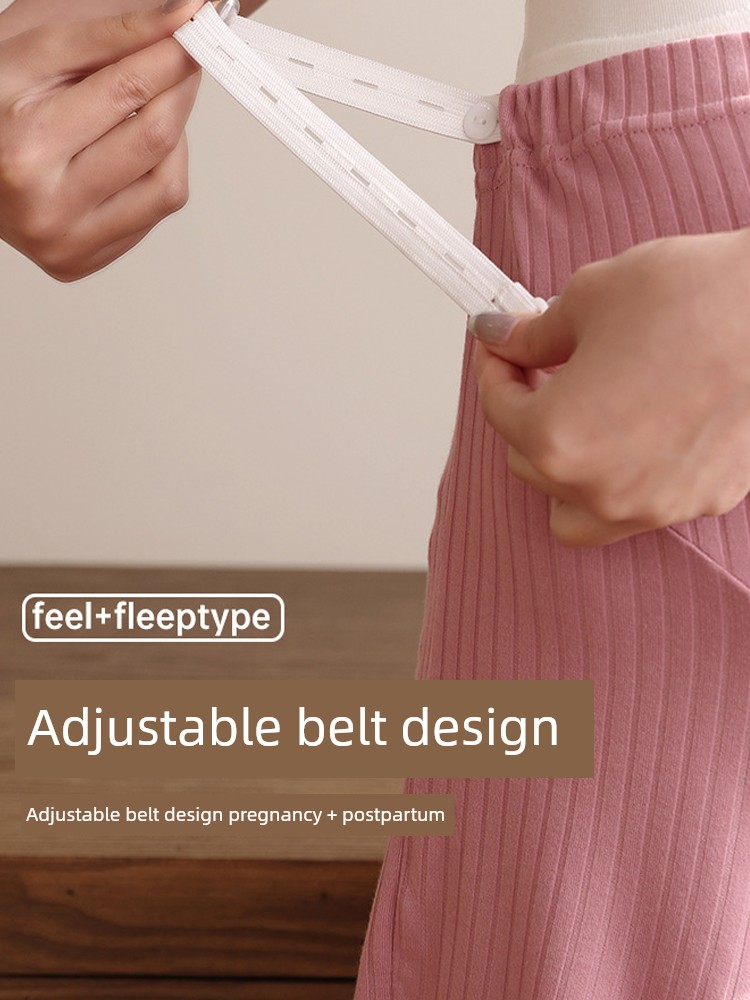 Summer Maternity Pajamas Belly-Tight Safety Pants Shorts Thin Home Summer Modal Adjustable — 2