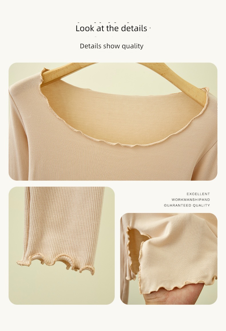 modal  easy Long sleeve Fork jacket Undershirt