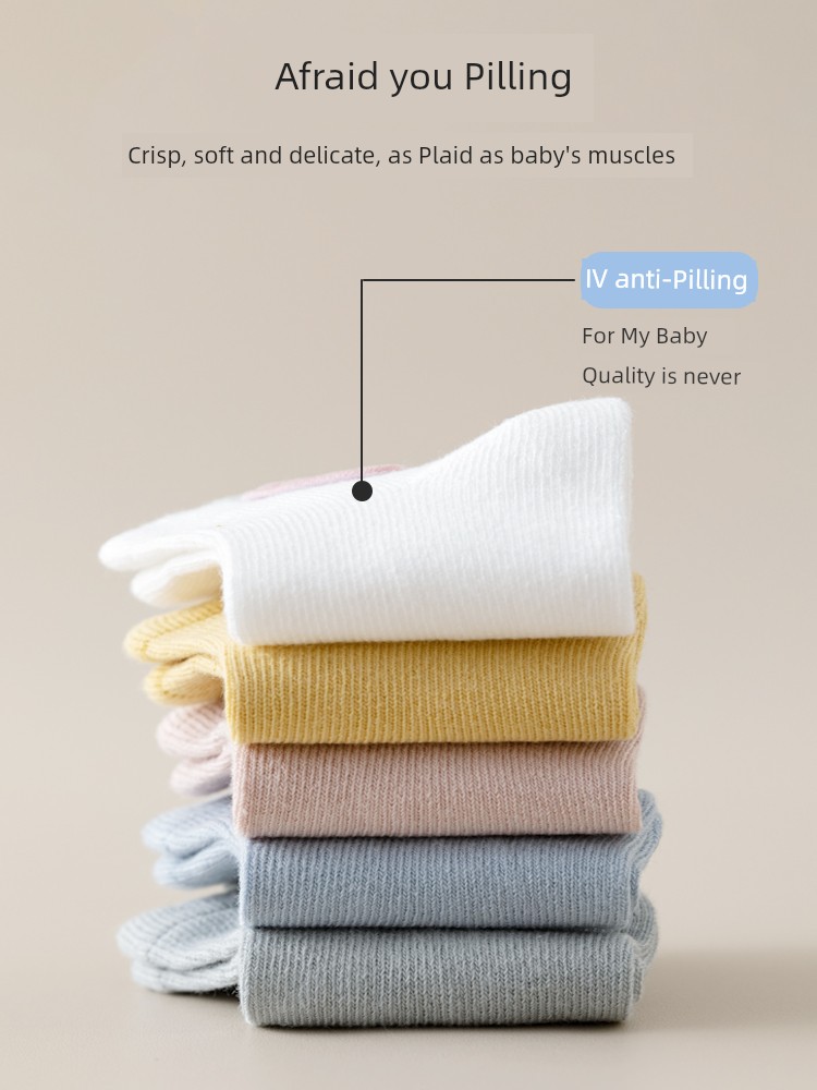 Spring & Fall Thin Pure Cotton Boneless Newborn Baby Socks — 3