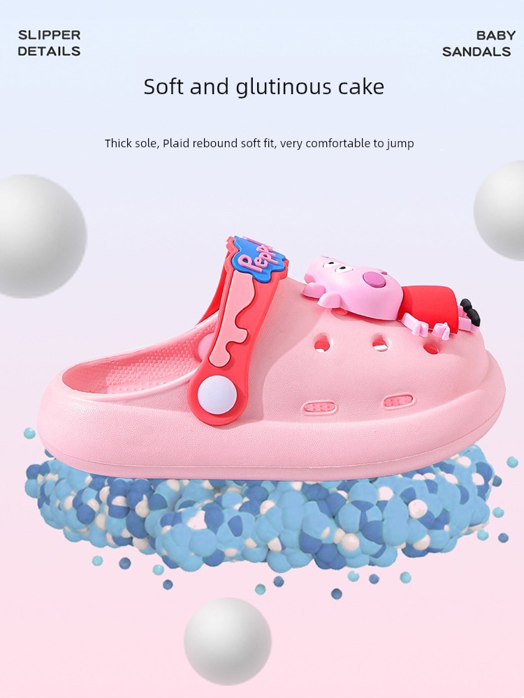 Peppa Pig Official Cartoon Slippers for Children Summer 2026 Home Bath Non-Slip Baby Outdoor Soft Sole Clogs — 3