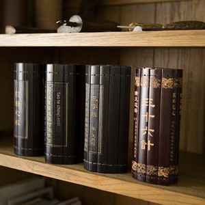 Ancient-Style Bamboo Scrolls, Retro Three Character Classics, Chinese-Style Disciple Code, Antique-Style Blank Stage Per