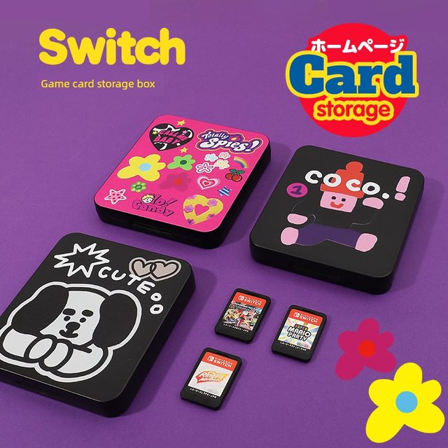 和风猫饭原创小狗switch2卡盒任天堂ns跳高收纳盒游戏卡磁吸12位