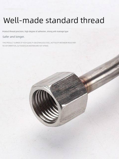 Stainless steel pressure gauge buffer tube double head 4 points M20*1.5 boiler iron steam high pressure gauge condenser tube special shape tube