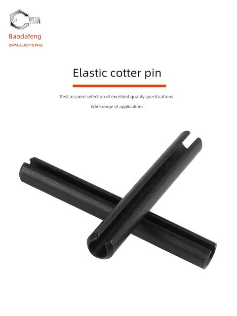Iron black elastic pin opening pin spring pin hollow pin cylindrical pin iron black positioning pin pin shaft M5M6M8-M16