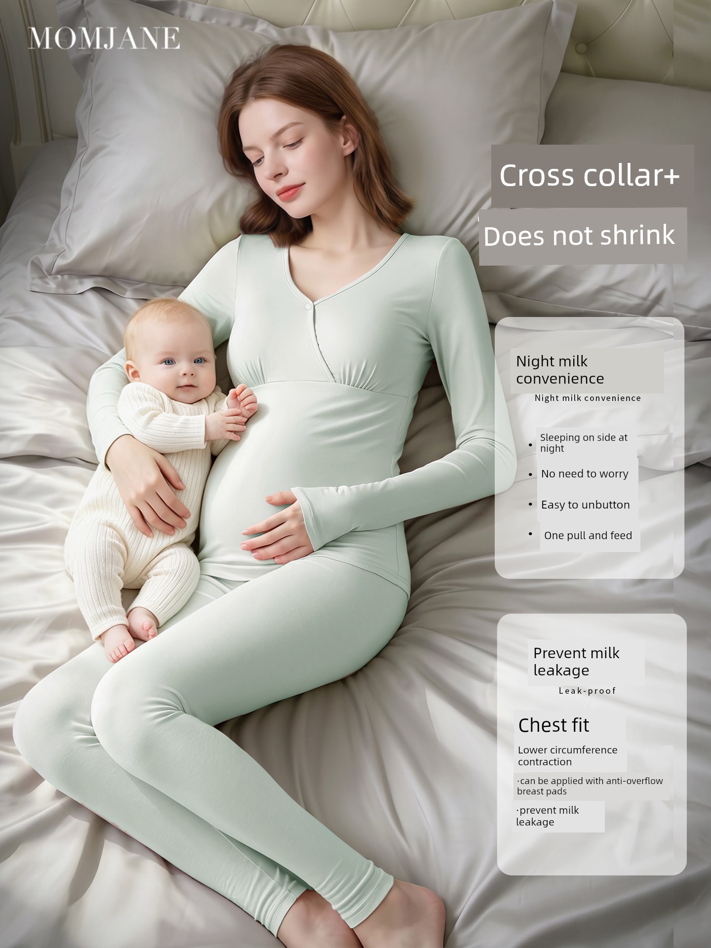 Modal Thermal Pure Cotton De Velvet Band Chest Pad Autumn Clothes — 3