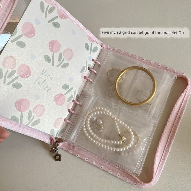 Jewelry Storage Book Thickened Zipper Jewelry Earrings Bracelet Sealing Bag Transparent Bag Dust-proof Oxidation-proof Self-sealing Bag