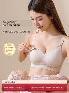 October Queen Nursing Bra Summer Thin Style Seamless Comfortable Sleep Bra for Pregnancy and Postpartum Breastfeeding