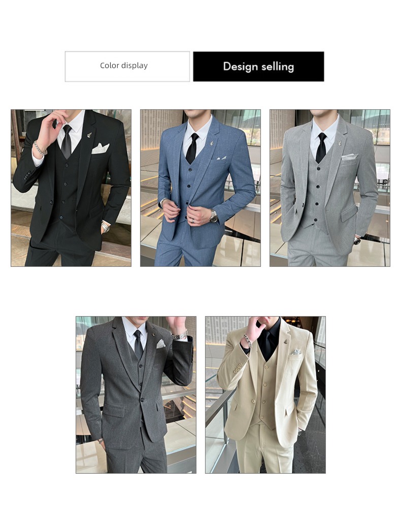 Korean version Self-cultivation groom groomsman leisure time man 's suit suit