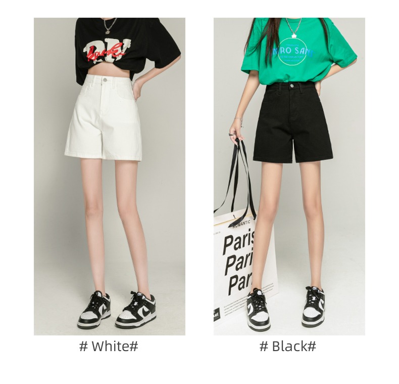 2022 The new High waist leisure time green Denim shorts