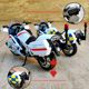 Simulated motorcycle police car model steering shock absorber alloy motorcycle CF650G ornament children's toy armed police car