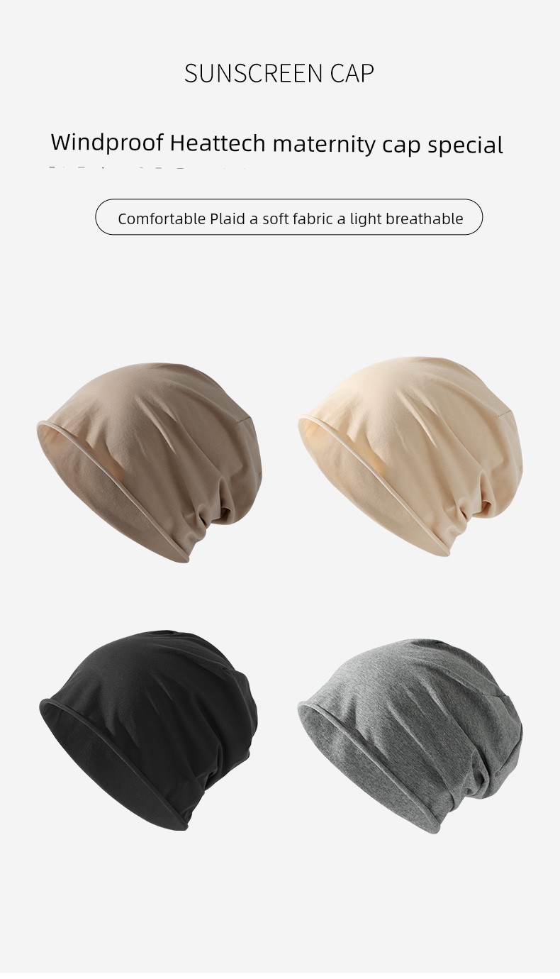 Confinement Cap Spring and Summer Thin Maternity Confinement Hat May June April Windproof Toque — 2