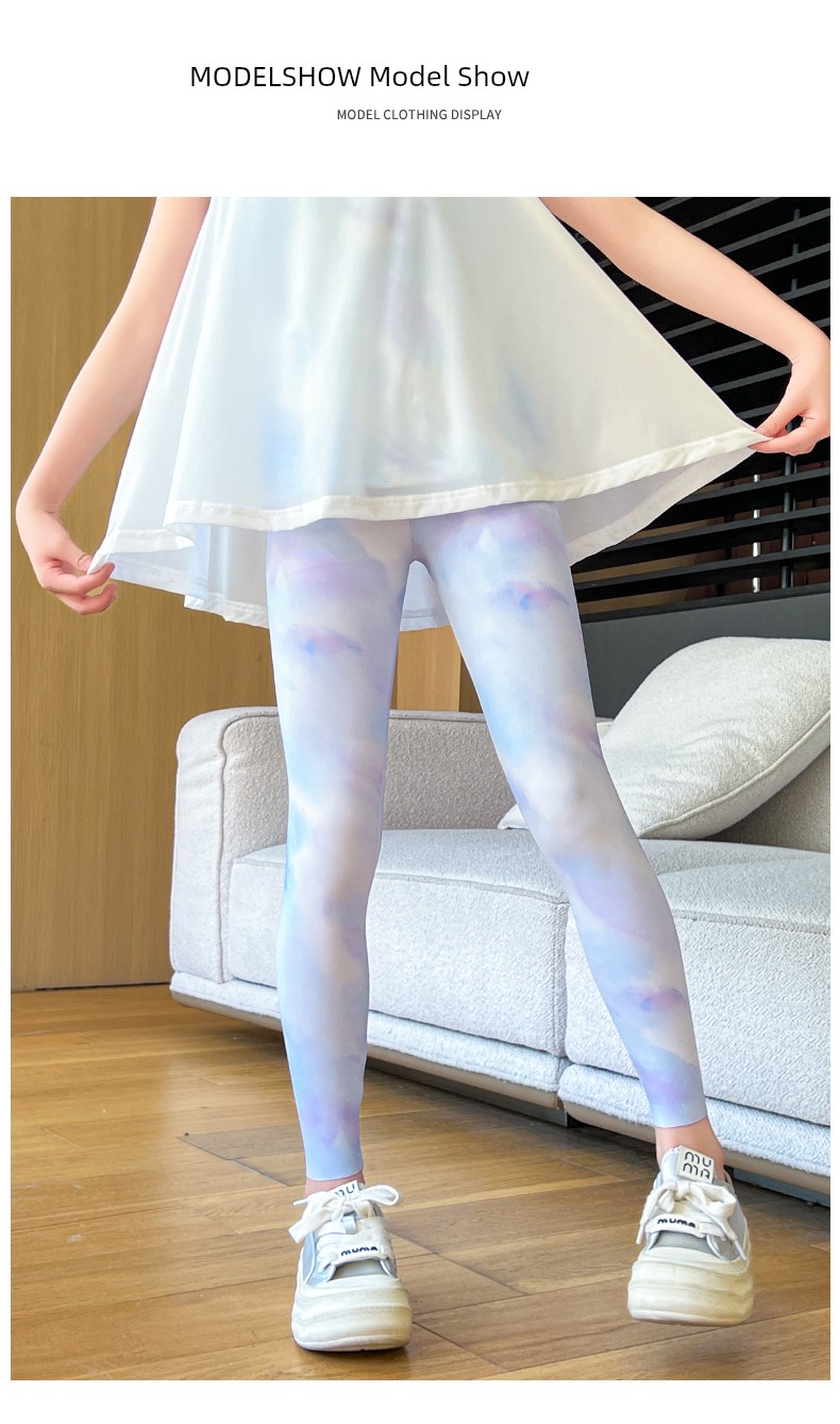 Shark Pants for Girls, Sports Yoga Pants, Children's Quick-Dry Pants, Summer Thin Cool Sun-Protection Long Pants, Big Kids' Leggings — 13