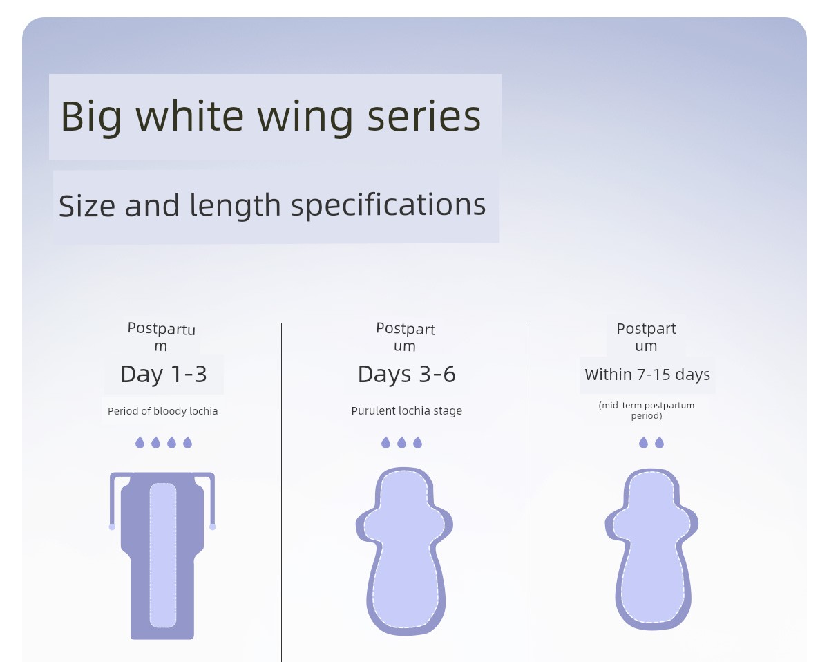 Jq Jingqi Measuring-Type Maternity Sanitary Pads for Postpartum Use, Special Large Size for Postpartum Recovery and Discharge of Lochia — 7