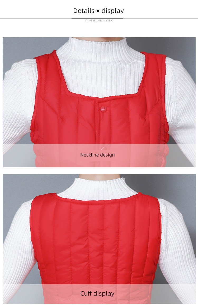 have cash less than that is registered in the accounts Korean version Warm clothing Middle aged and elderly Down cotton Vest