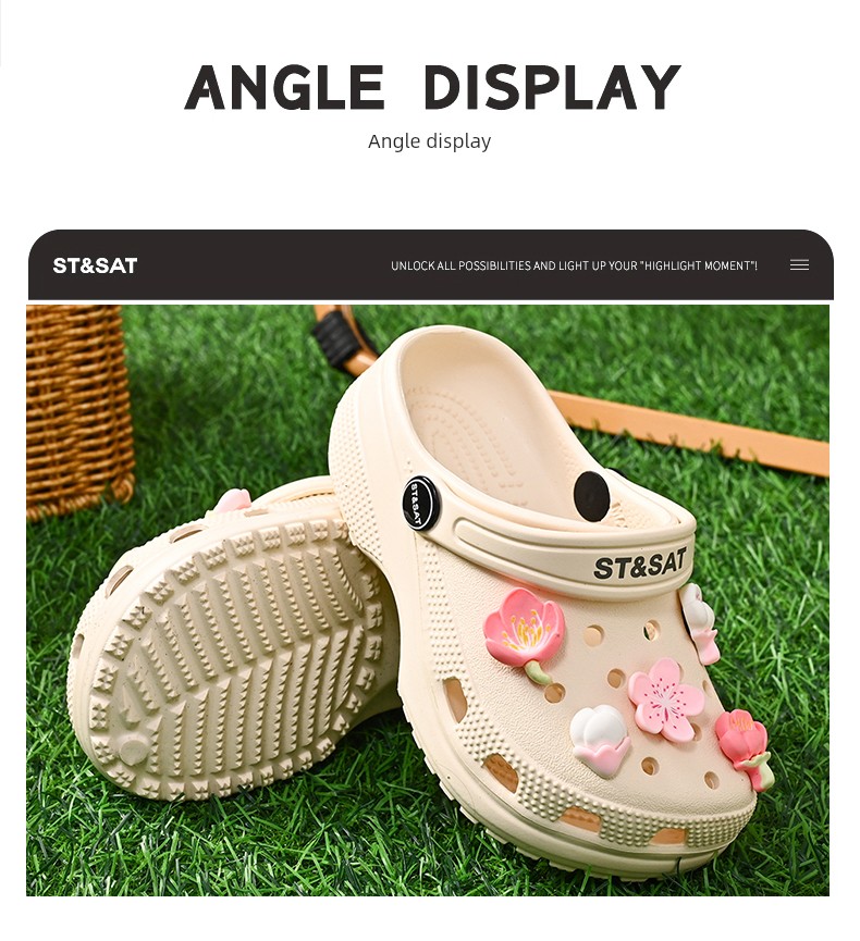 Saturday Kids' Shoes Children's Clogs Girls' Two-Way Wear Sandals Summer New Outdoor Casual Beach Sandals — 8