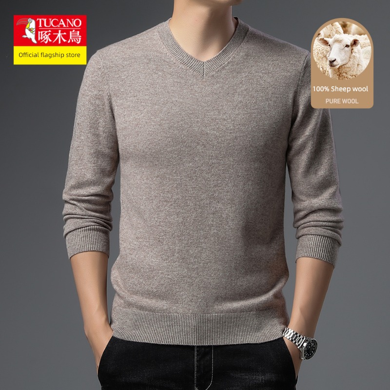 Woodpecker V-neck Korean version trend leisure time cardigan