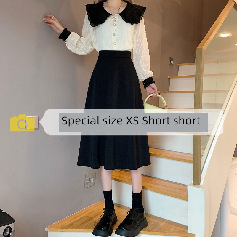 little chap suit High waist Sagging sensation Medium and long term skirt