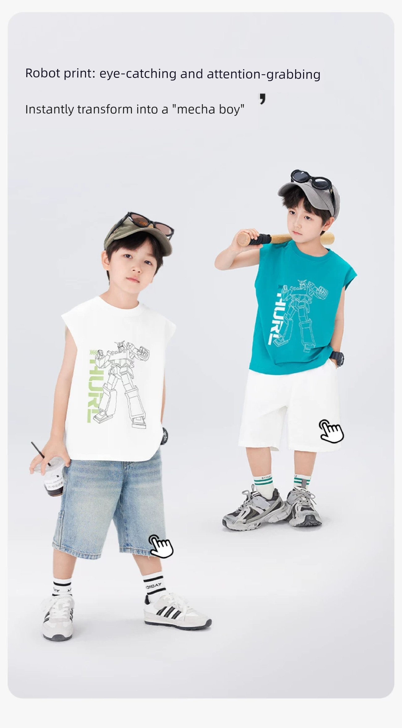 Zuoxi Children's Clothing Boys' Vest Summer Thin Sleeveless T-Shirt 2026 New Model Boys' Cool Outerwear Top — 5