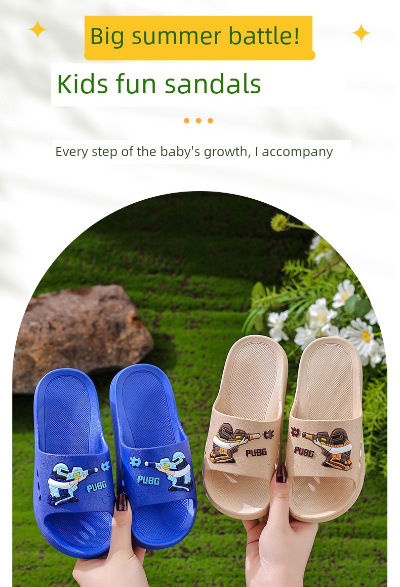 2026 New Arrivals All-In-One Kidsren's Slippers for Boys, Summer Indoor Home Use, Non-Slip Soft-Soled Slippers for Older Boys — 17