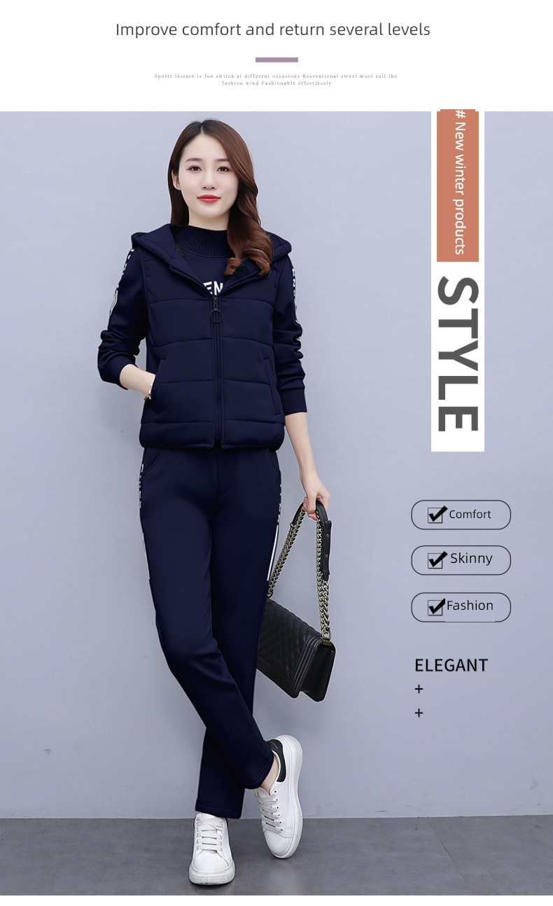 Foreign style Plush thickening ma'am Autumn and winter Athletic Wear