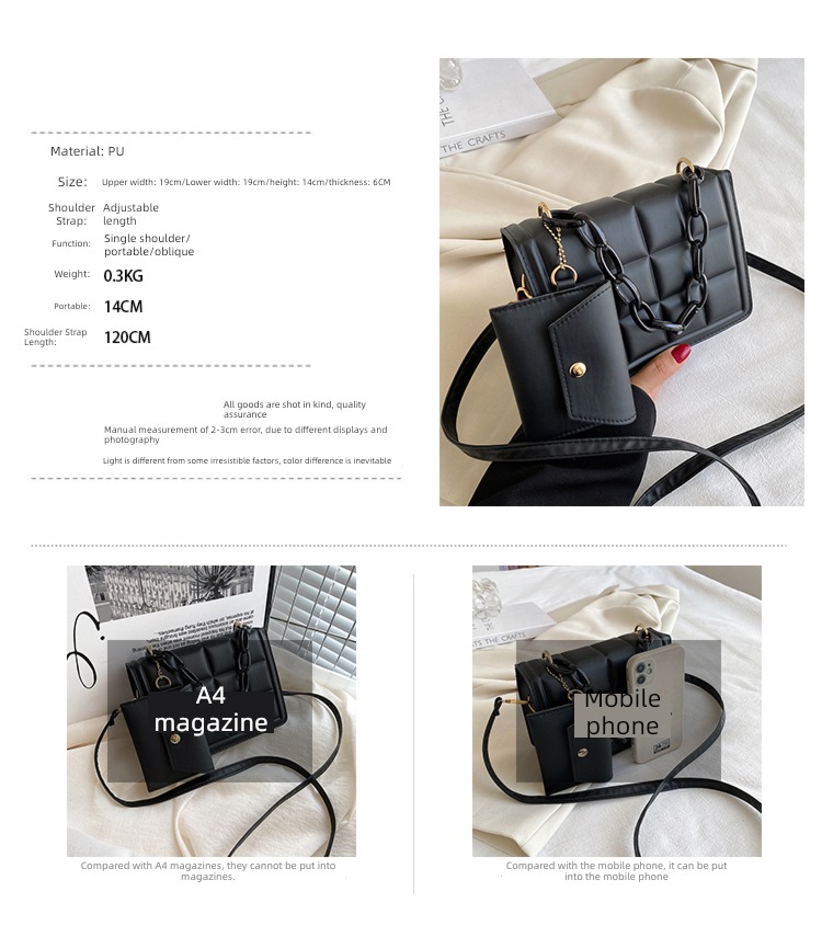 fashion square The single shoulder bag female 2022 autumn new pattern Retro texture Small square bag Foreign style Simplicity Messenger handbag