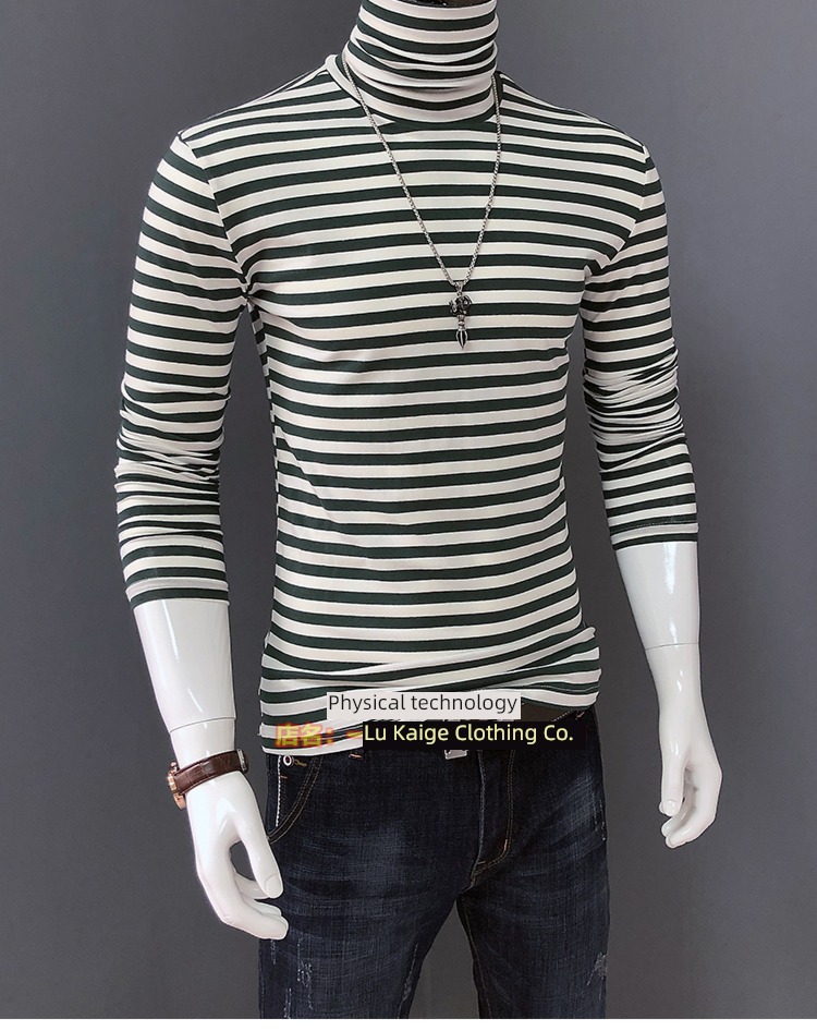 tide High collar man Inner lap Tight fitting Long sleeve Undershirt