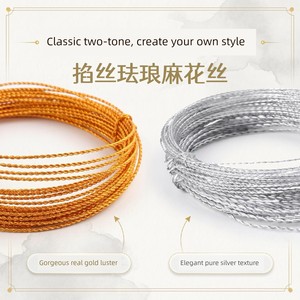 Handmade Sand Painting, Filigree Enamel Painting, Special Gold Wire, Round Copper Wire, Twisted Wire, High-Quality Gold