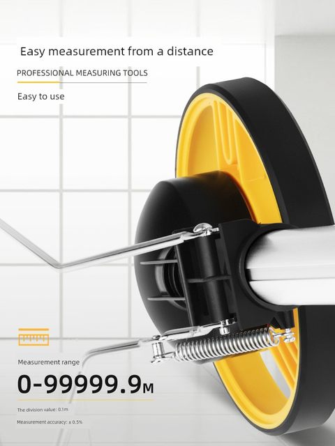 Deli Tool Rangefinder Roller Roller Type High Precision Hand Speculation Rangefinder Mechanical Roller Electronic Digital Display Measurement Ruler