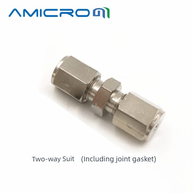 气相色谱铜镀铬镍二通接头1/16英寸 3mm 1/8英寸三通四通 铜接头