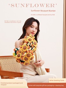 Birthday Gift for a Girl to Give to a Best Friend, Practical and High-End, Sunflower Blanket for a Retired Lady, Rose Bo