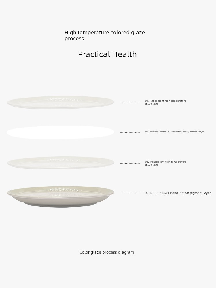 摩卡色餐具套裝 家用炻瓷餐盤碗筷組合 奶油白漸變 法式風格