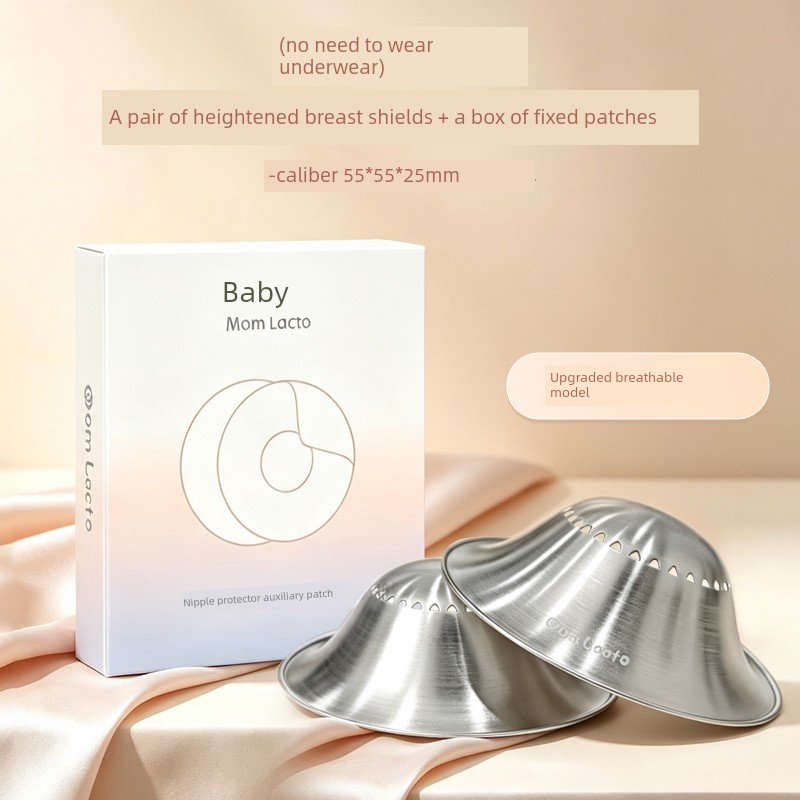 Manyingke Silver-Plated Breathable Anti-Friction Nipple Shield, Ultra-Thin Large Nipple Protector, Breastfeeding Essential — 3