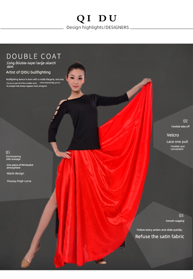 Swing skirt costume One piece Cape Bullfight dance