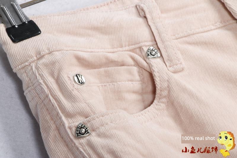 zipper leisure time foreign trade Last order Clearance corduroy trousers