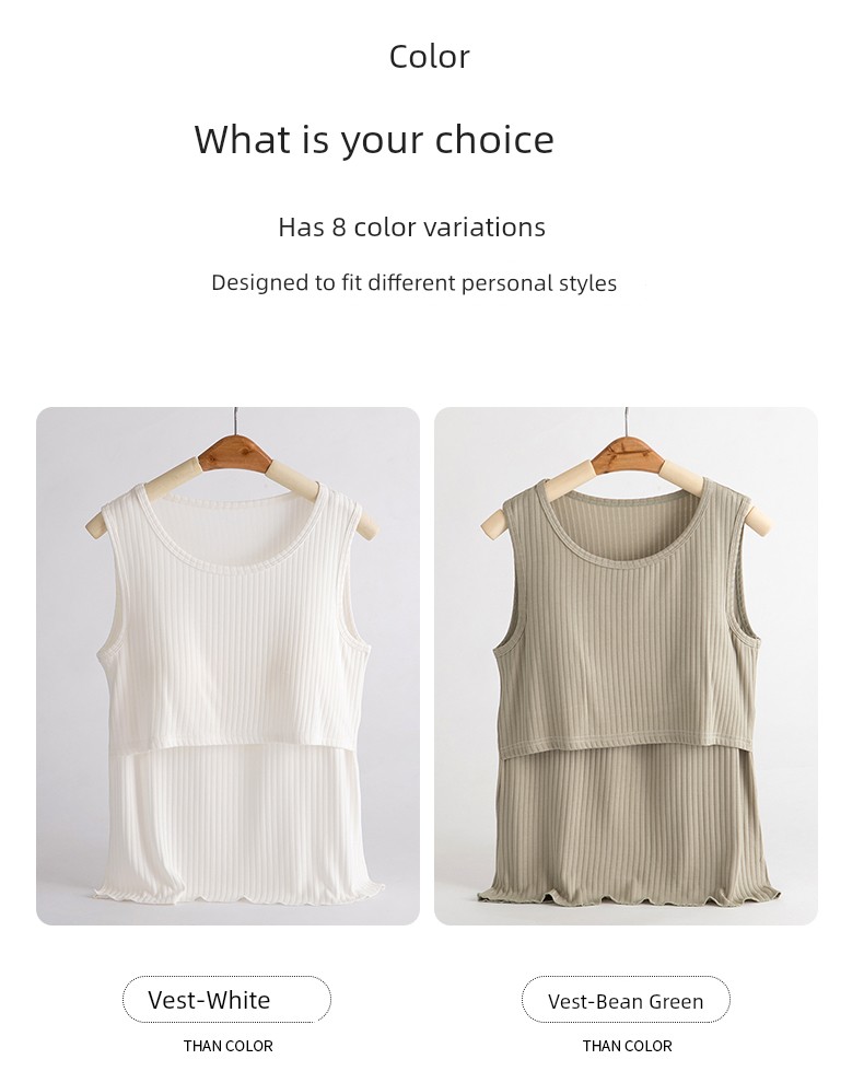 Breastfeeding Vest for Pregnant Women, Modal Undershirt for Pregnancy, Suitable for Breastfeeding, Thin Style for Autumn, Winter, and Summer — 13