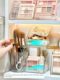 Mirror cabinet storage box bathroom toilet cosmetics facial mask lipstick storage rack cabinet rear mirror inclined divider panel
