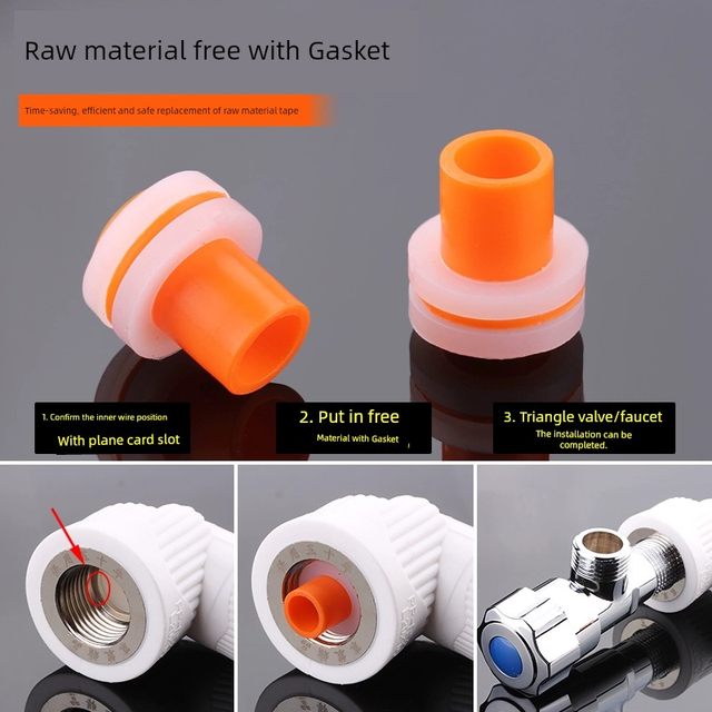 Instead of raw material free gasket 4-point silicone gasket sealing ring ppr triangular valve faucet water leakage protection inner tooth gasket