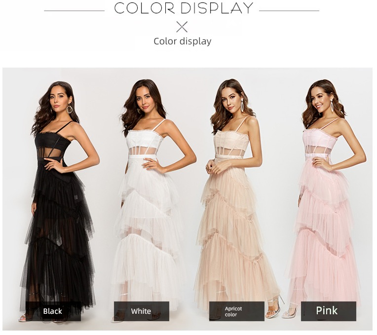 Chaoxian Close your waist camisole Dress Gauze Tuxedo