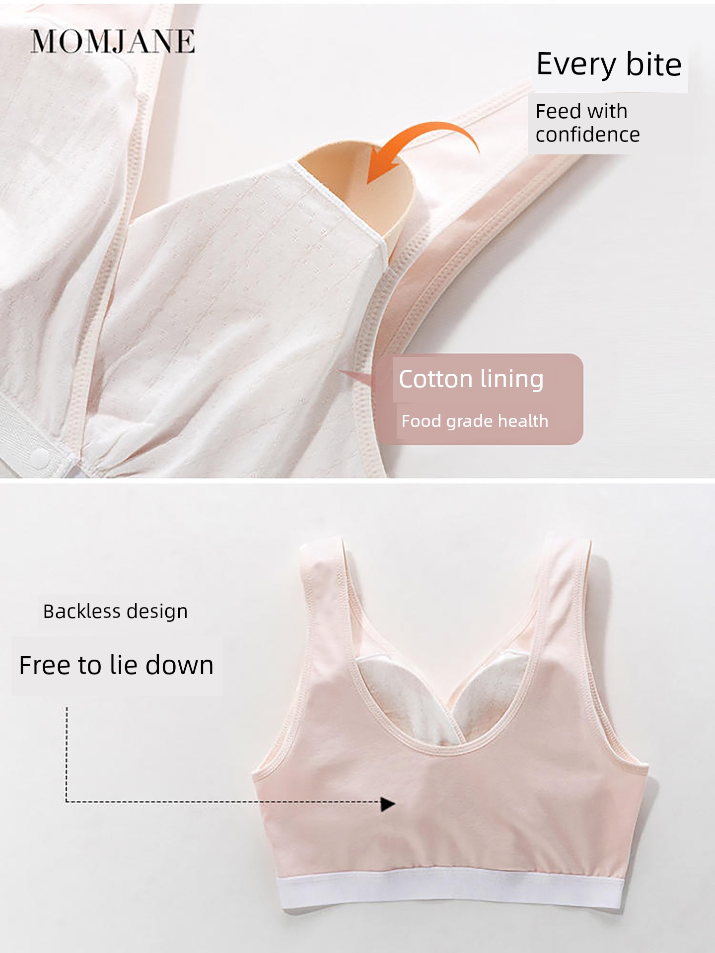 Cross-Type Special Front Buckle Sleep Cotton Breastfeeding Intimates — 4