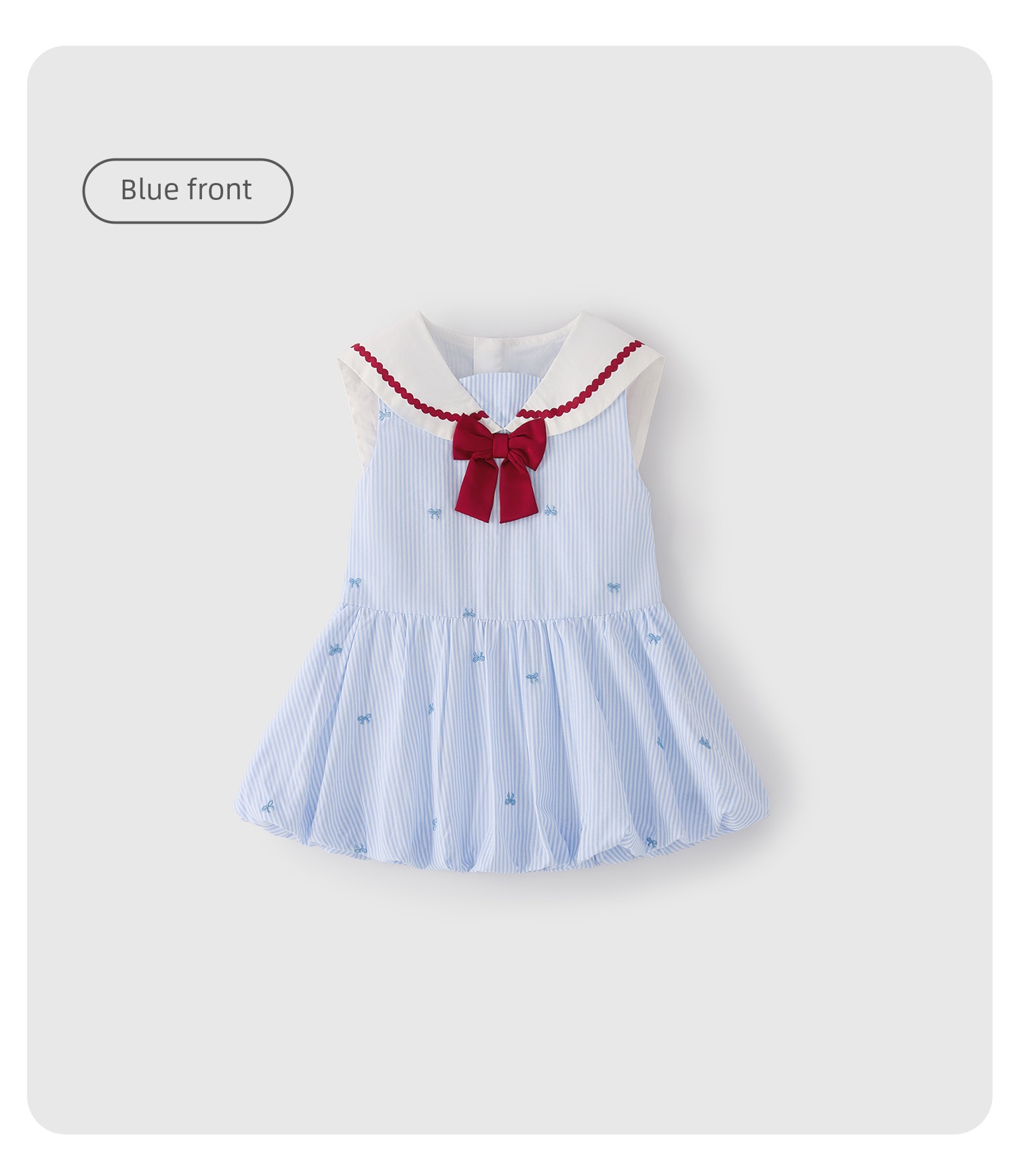Jellybaby Girls' Dress Pure Cotton Summer Princess Dress New Style Kidsren's Preppy Style Baby Girl Summer Dress — 32