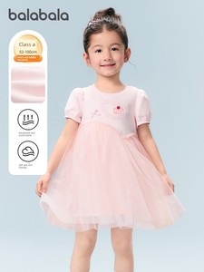 Balabala Girls Princess Dress Kidsren's Dress Summer New Baby Dress Little Girl Performance Clothing
