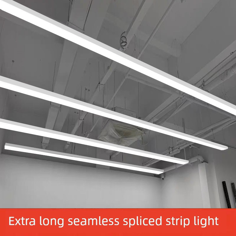 Led Strip Lights Seamless Splicing Ultra-Long Pendant Lights Dance Studio Exhibition Hall Lights Shopping Mall Supermarket Gym Strip Lights