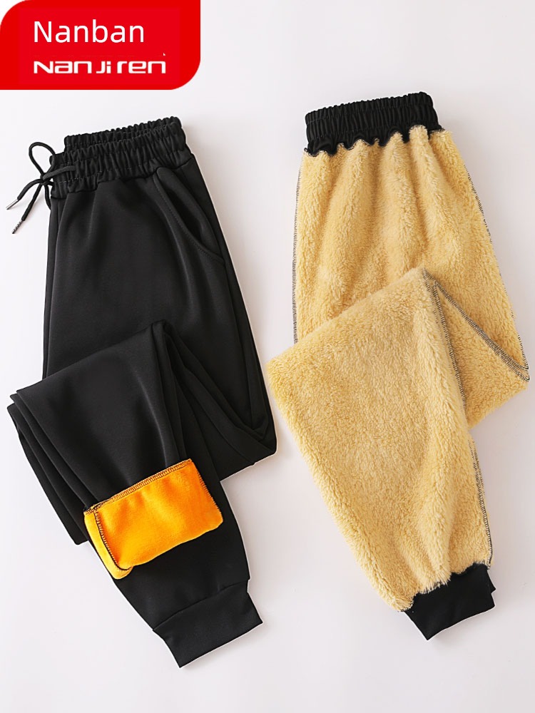 NGGGN Autumn and winter thickening leisure time keep warm Sports pants