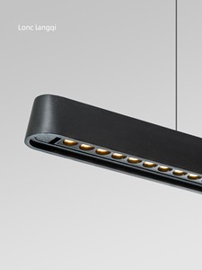 2026 New Model Simple Linear Dining Room Pendant Light Modern Dining Table Bar Counter Designer Long Strip Light Tea Tab