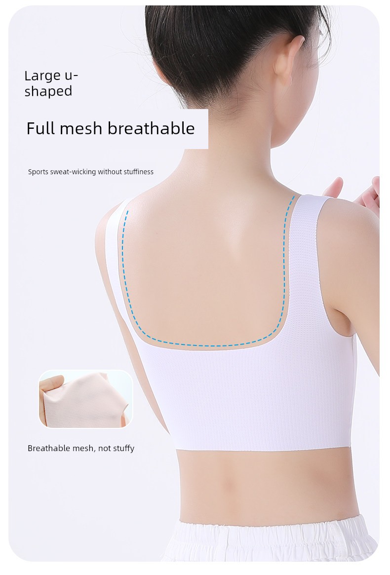 Children's Underwear for Girls in the Developmental Stage, Small Vests for Primary School Students, Stage One, 10-Year-Old Older Kids, 12-Year-Old Girls, — 12